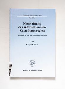 Neuordnung des internationalen Zustell... Neuordnung des internationalen Zustell...