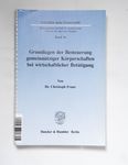 Grundlagen der Besteuerung gemeinnütziger Körper