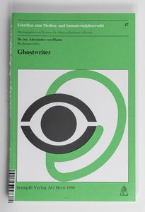 Ghostwriter / Alessandra von Planta Ghostwriter / Alessandra von Planta