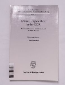 Soziale Ungleichheit in der DDR : zu e...