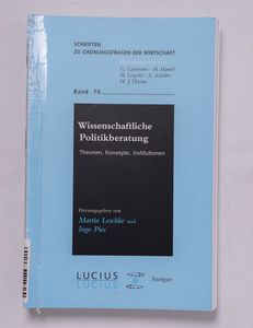 Wissenschaftliche Politikberatung : Th... Wissenschaftliche Politikberatung : Th...
