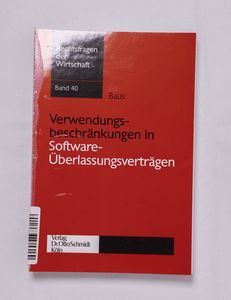 Verwendungsbeschränkungen in Software-...