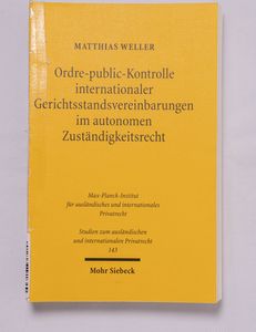 Ordre-public-Kontrolle internationaler... Ordre-public-Kontrolle internationaler...