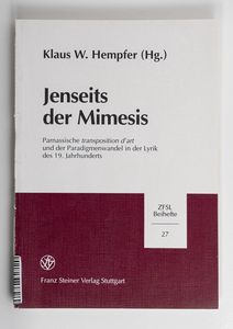 Jenseits der Mimesis : parnassische Jenseits der Mimesis : parnassische