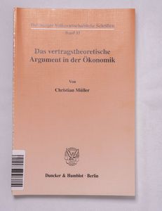 Das vertragstheoretische Argument in d... Das vertragstheoretische Argument in d...