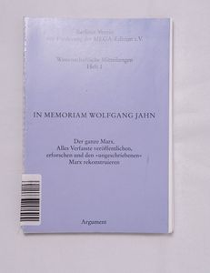 In memoriam Wolfgang Jahn