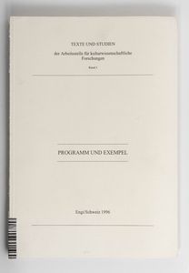 Programm und Exempel / Arbeitsstelle f... Programm und Exempel / Arbeitsstelle f...