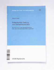 Exterritoriale Geltung von Devisenkont... Exterritoriale Geltung von Devisenkont...