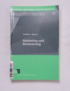 Marketing und Besteuerung: Diss. Univ.... Marketing und Besteuerung: Diss. Univ....