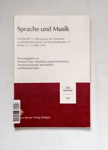 Sprache und Musik : Beiträge der 71. J... Sprache und Musik : Beiträge der 71. J...