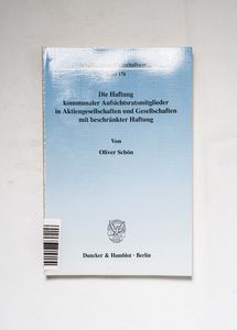 Die Haftung kommunaler Aufsichtsratsmi...