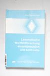 Lexematische Wortfeldforschung einzelsprachlich un