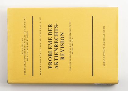 Probleme der Aktienrechtsrevision : zu... Probleme der Aktienrechtsrevision : zu...