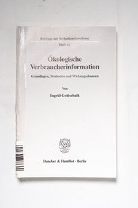 Ökologische Verbraucherinformation : G...