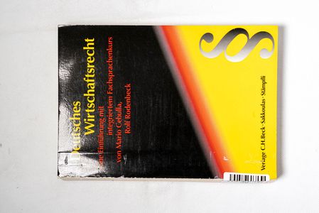 Deutsches Wirtschaftsrecht : eine Einf... Deutsches Wirtschaftsrecht : eine Einf...