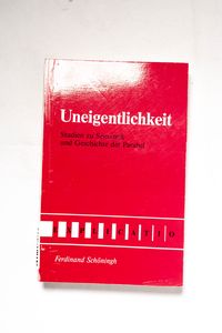 Uneigentlichkeit : Studien zu Semantik...