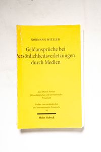 Geldansprüche bei Persönlichkeitsverle... Geldansprüche bei Persönlichkeitsverle...