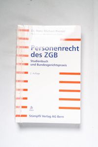 Personenrecht des ZGB - Hans M Riemer Personenrecht des ZGB - Hans M Riemer
