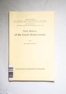 Text history of the Greek Deuteronomy....