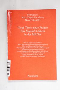 Beiträge zur Marx-Engels-Forschung Neu...