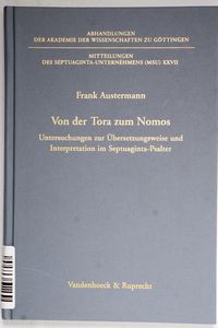 Austermann, F: Von der Tora zum Nomos:...