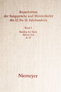 Katalog der Texte, Älterer Teil (A-F)