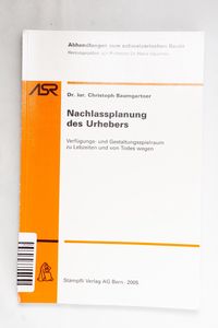 Nachlassplanung des Urhebers - Christo...