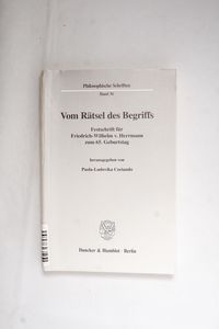 Vom Rätsel des Begriffs. Festschrift f...