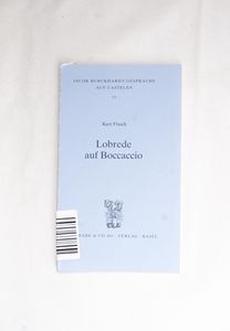 Flasch, K: Lobrede auf Boccaccio - Fla...