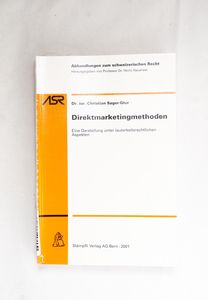 Direktmarketingmethoden Direktmarketingmethoden