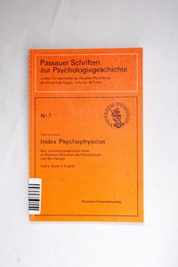 Index Psychophysicus - Bio- und biblio...