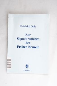 Zur Signaturenlehre der Fru?hen Neuzei...