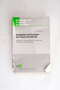 Auskünfte und Zusagen der Finanzverwal...