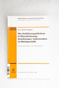 Die Aufklärungspflichten in Dienstleis... Die Aufklärungspflichten in Dienstleis...
