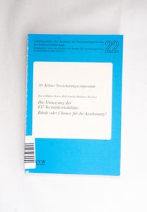 Die Umsetzung der EU-Vermittlerrichtli... Die Umsetzung der EU-Vermittlerrichtli...