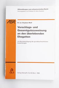 Vorschlags- und Gesamtgutszuweisung an...