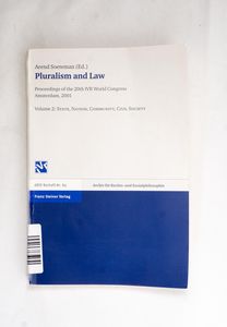 Pluralism and Law - Vol. 2: State, Nat...