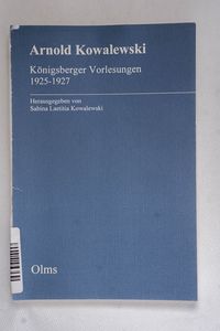 Königsberger Vorlesungen 1925-1927. He... Königsberger Vorlesungen 1925-1927. He...
