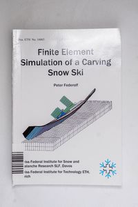 Finite element simulation of a carving...