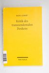 Kritik des transzendentalen Denkens: Von der Begr