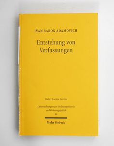 Entstehung von Verfassungen : ökonomis...