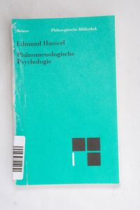 Phänomenologische Psychologie - Edmund... Phänomenologische Psychologie - Edmund...