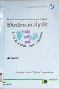 Electroanalysis - Hendrik Emons; Peter...