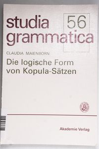 Die Logische Form Von Kopula-Satzen by... Die Logische Form Von Kopula-Satzen by...