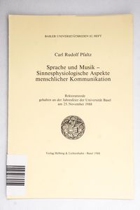 Sprache und Musik - Sinnesphysiologisc...