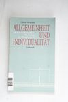 Allgemeinheit und Individualität. - Nortmann, Ulr