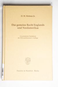 Das gemeine Recht Englands und Nordame...