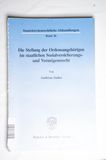 Die Stellung der Ordensangehörigen im ...
