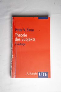 Buch: Theorie des Subjekts. zima, Pete...