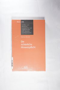 Die richterliche Hinweispflicht - Hartmut Rensen